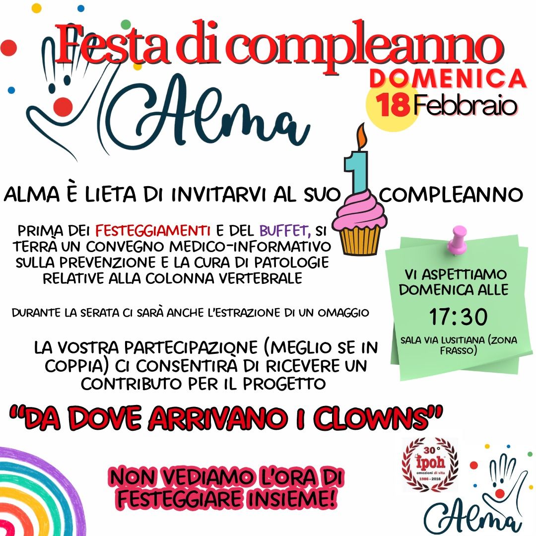 Primo compleanno Associazione Alma - Festa di compleanno