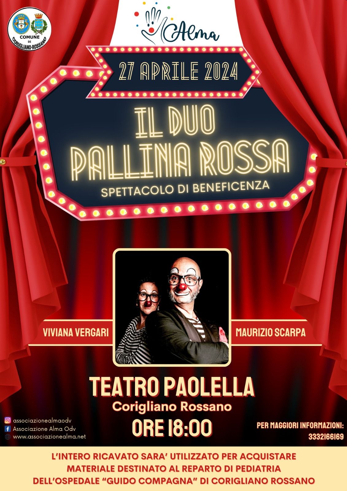 Il duo Pallina Rossa - Spettacolo di beneficenza